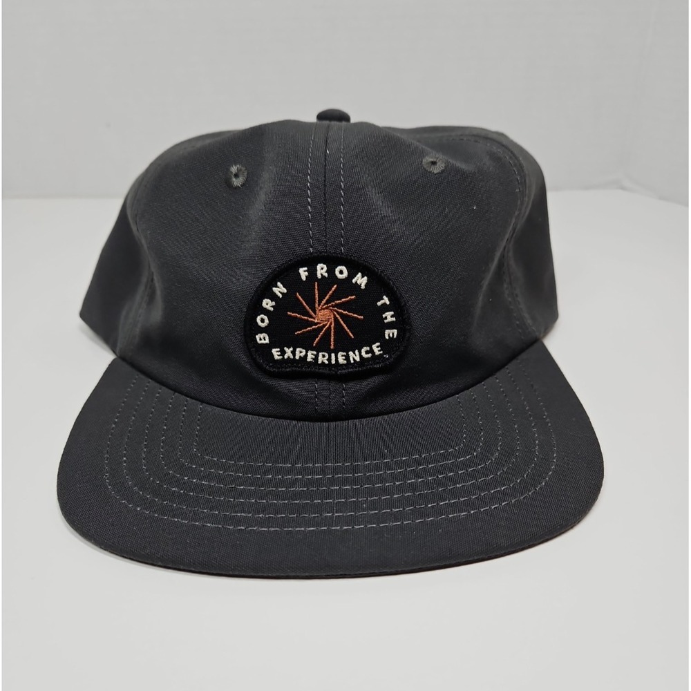 prAna Gazin Patch Snapback Hat Charcoal Gray Mens One Size 1973421 NWT